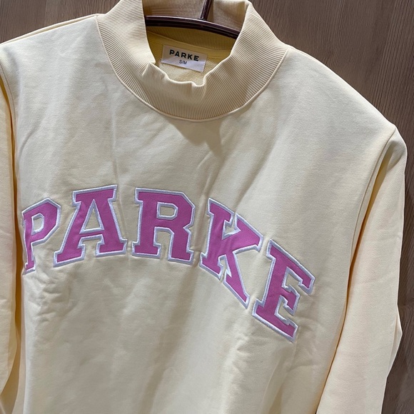 Parke Oversized Mock Neck • Butter Yellow Varsity (Lightweight) - Picture 4 of 7